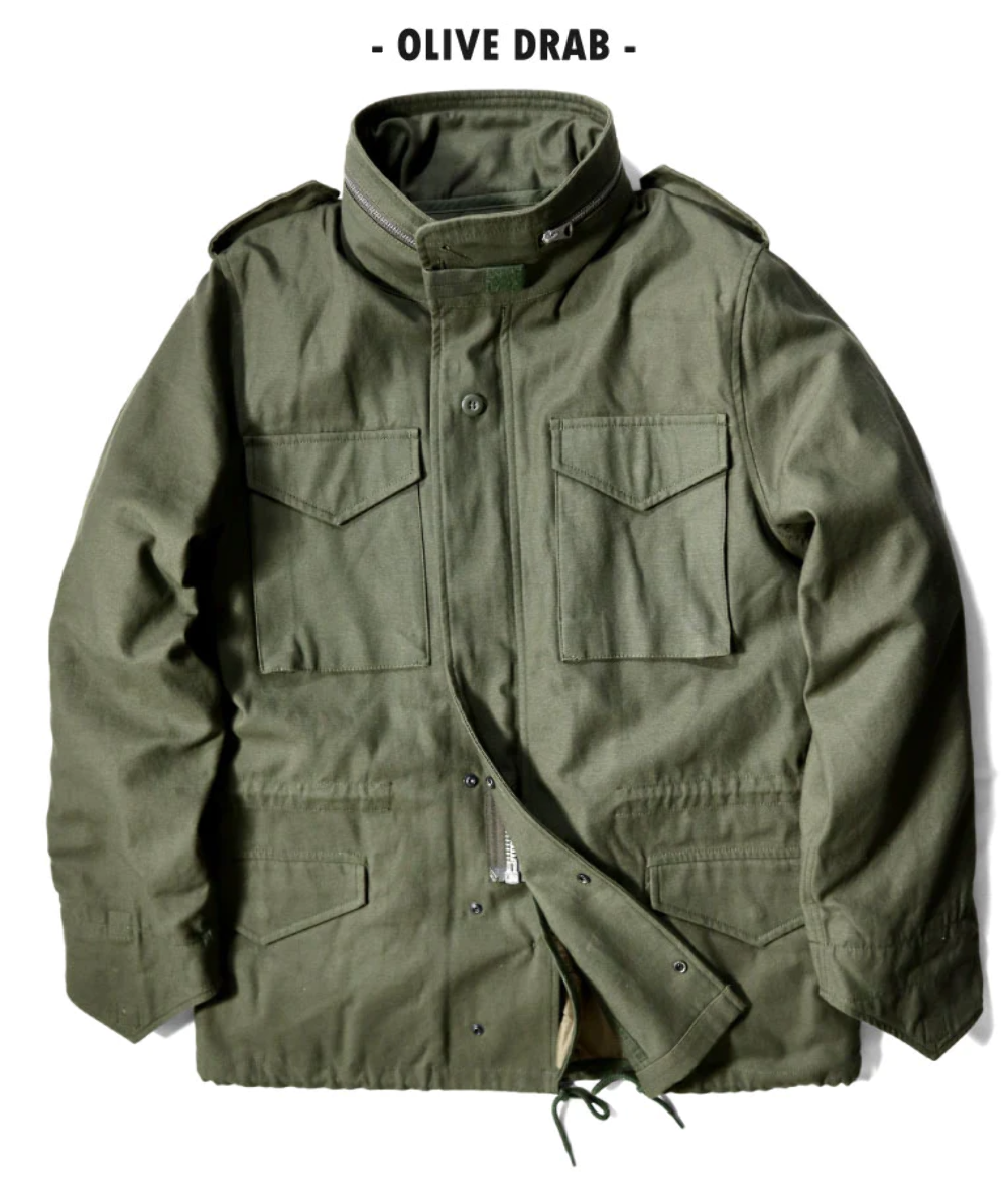 ⭐️新品 HOUSTON Ｍ65 FIELD JACKET☆ HOUSTON M-65 Field Jacket Hoodie Liner Quilting Green