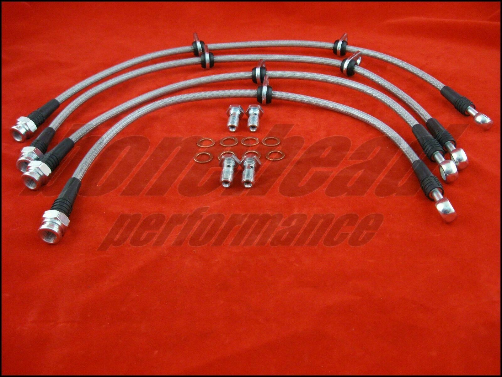Techna-Fit Stainless Steel Braided Brake Lines 1991-1996 Acura NSX