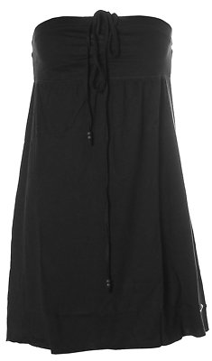 SHIWI Bandeau Kleid Strandkleid Jerseykleid Rock XS schwarz X3907