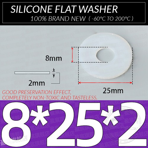 Flachdichtung Silikon Gummi-dichtung Schnurstärke 2MM Flach Dichtung Fittinge - Bild 68 von 117