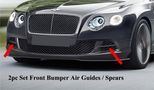 2012-2016 Bentley Continental GT W12 Air Guides Spears (Set) for front Bumper