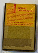 Vintage Kodak Super-XX Panchromatic 2 1/4 X 3 1/4 Sheet Film Exp July 1945