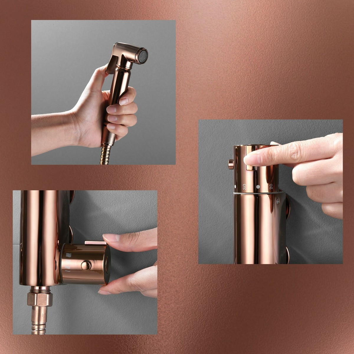 Kit Termostatico Doccia Bidet Shattaf Oro Musulmano Spray - Foto 11