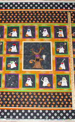 Boooo Ville Boooville Ghost Halloween Fabric   23'' x 42'' Panel   #2425