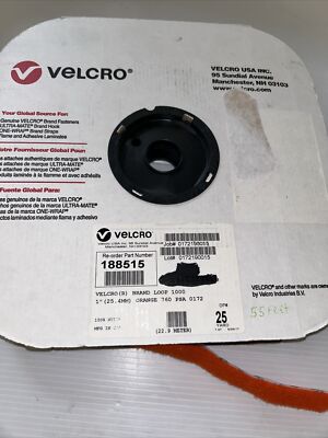 VELCRO  Brand Nylon Tape Loop 1000 1'' Orange 760 PSA 0172- Adhesive -Over 55 