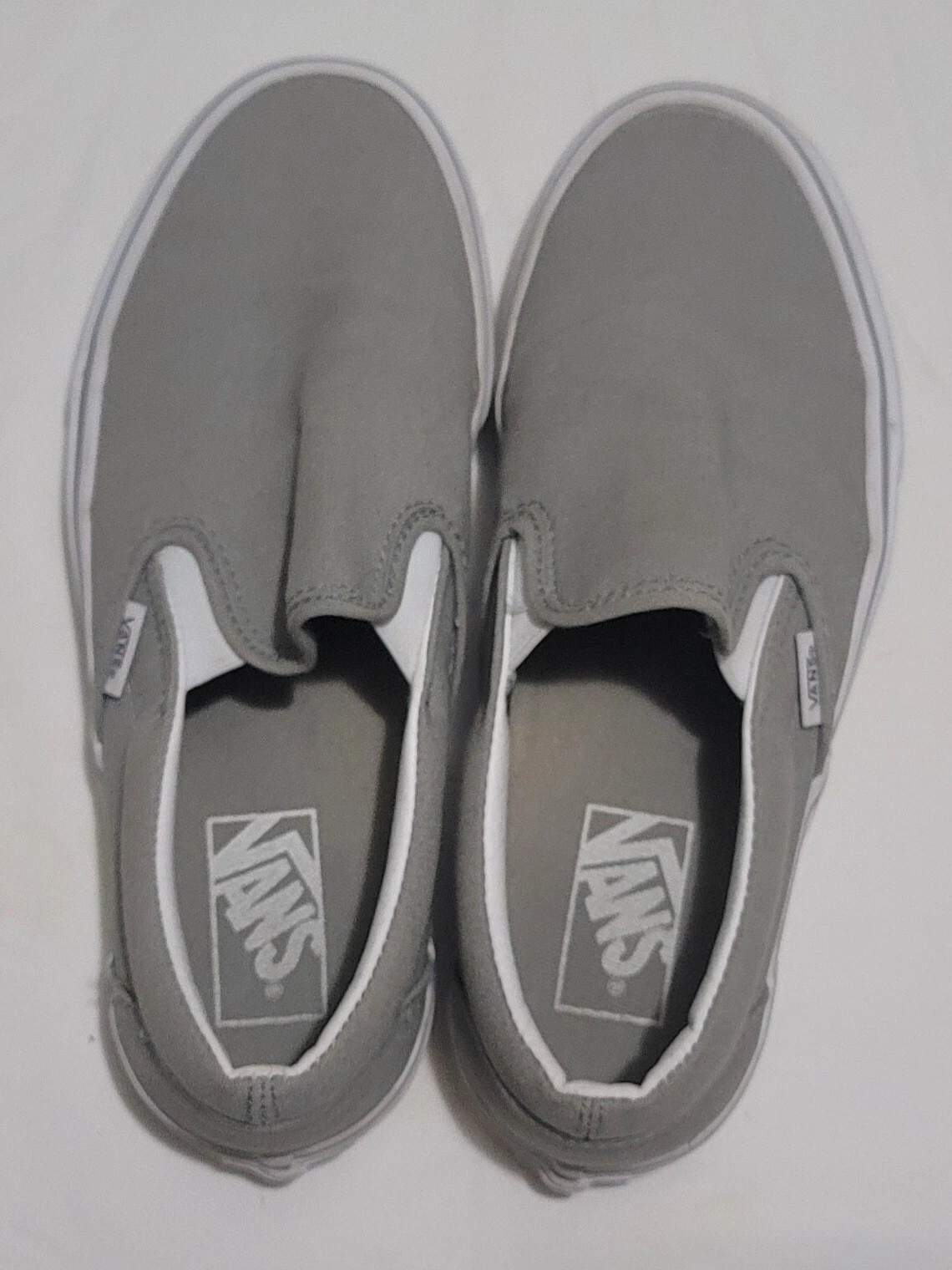 SCARPE SLIP ON VANS OFF THE WALL CLASSICS GRIGIE TAGLIA UOMO 6.5 DONNA 8.0
