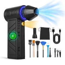 Powerful 150000RPM Compressed Air Duster Cordless with LED Lights Cleaning Kit