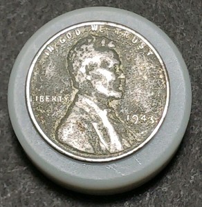 1943 P Steel Cent Penny WW2 Era Coin Avg Circ Lincoln Wheat Cent 