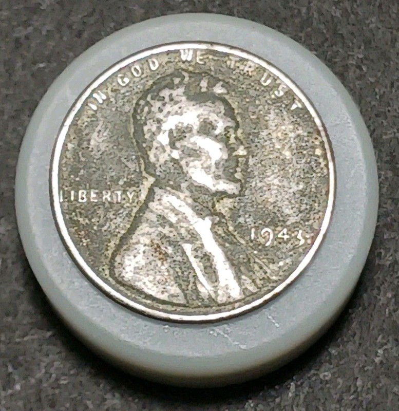 1943 P Steel Cent Penny WW2 Era Coin Avg Circ Lincoln Wheat Cent 