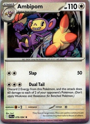 2025 Pokemon ME02: Phantasmal Flames Ambipom #079/094 Holo Rare