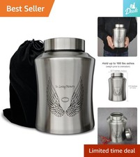 High-Quality Stainless Steel Angel Wings Urn - Elegant Memorial for Loved Ones