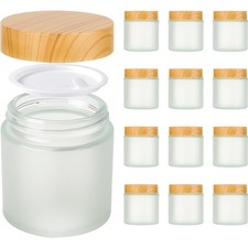 4oz Jars with Lids, Hoa Kinh Pack Frosted Glass Jars with Lids Empty Cosmetic...