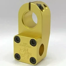 Tuf-Neck BMX Stem, OLDSCHOOL GT BMX SE GOLD RETRO TIGER 1-1/8" 50MM TOP LOAD NEW