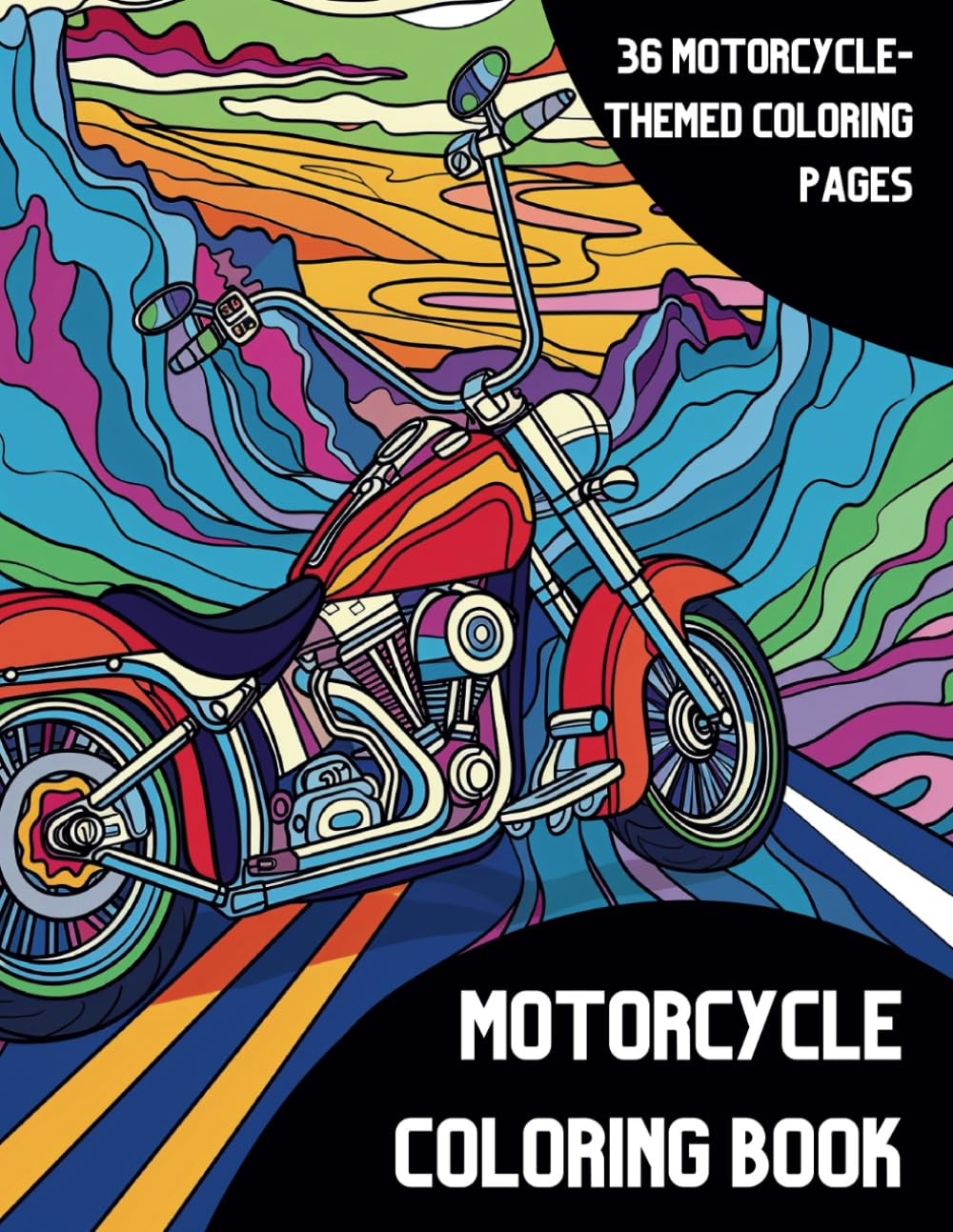 Motorcycle Coloring Book: Motorcycle-Themed Coloring Fun for All Ages