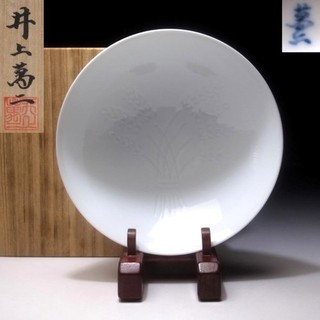 XF36 Japanese white porcelain bowl by National Human Treasure Manji Inoue