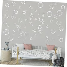 Transparent Bubble Wall Decal Sticker Cutout Kid's Under The Sea Birthday White