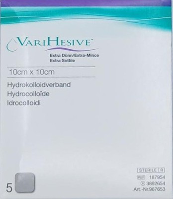 VARIHESIVE extra dünn 10x10 cm HKV hydroakt.967653 Inhalt: 5 ST REF 187954