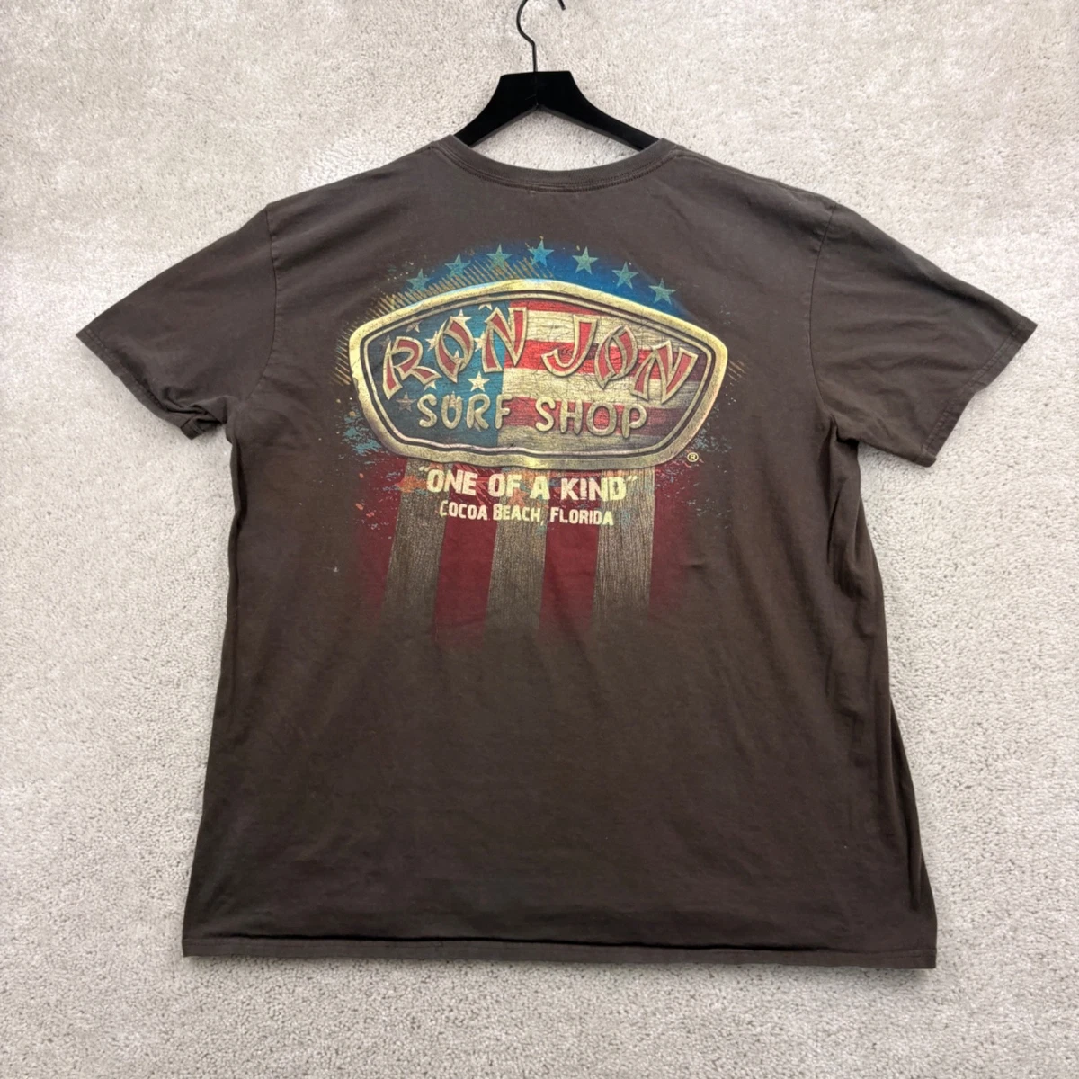 T-shirt Ron Jon Surf Shop – Homme Taille M – Gris – Manches Courtes – Occasion