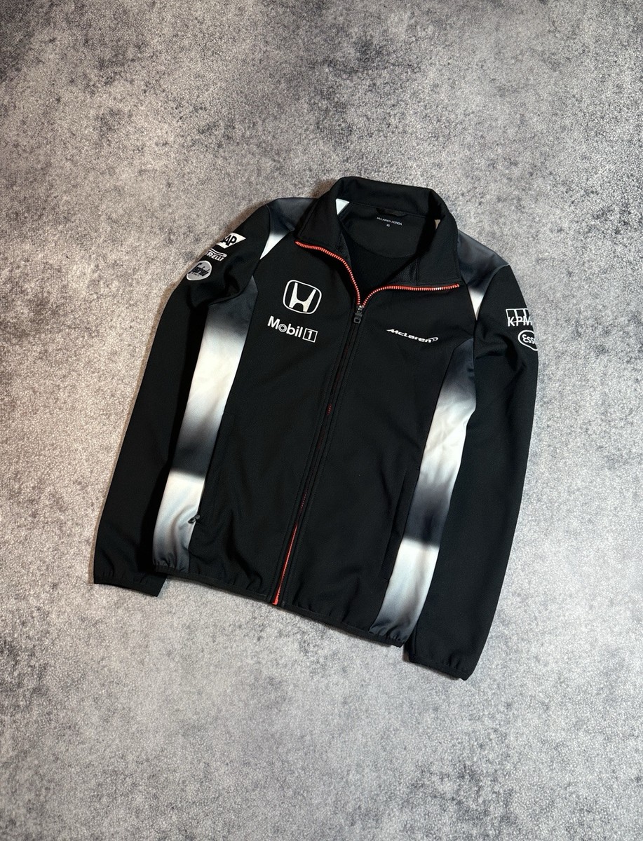 F1 HONDA McLaren ジャケット McLaren Honda Jacket Mens L Black Softshell Mobil Pirelli F1