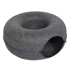 Interactive round Small Cat Tunnel Nest Felt Kittens Bed House Scratcher Cat Don