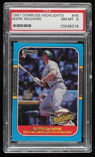 1987 Donruss Highlights Mark McGwire #46 PSA 8