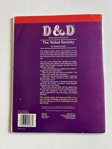 Dungeons And Dragons La Società Velata B6 TSR 1984 - Foto 15 di 16