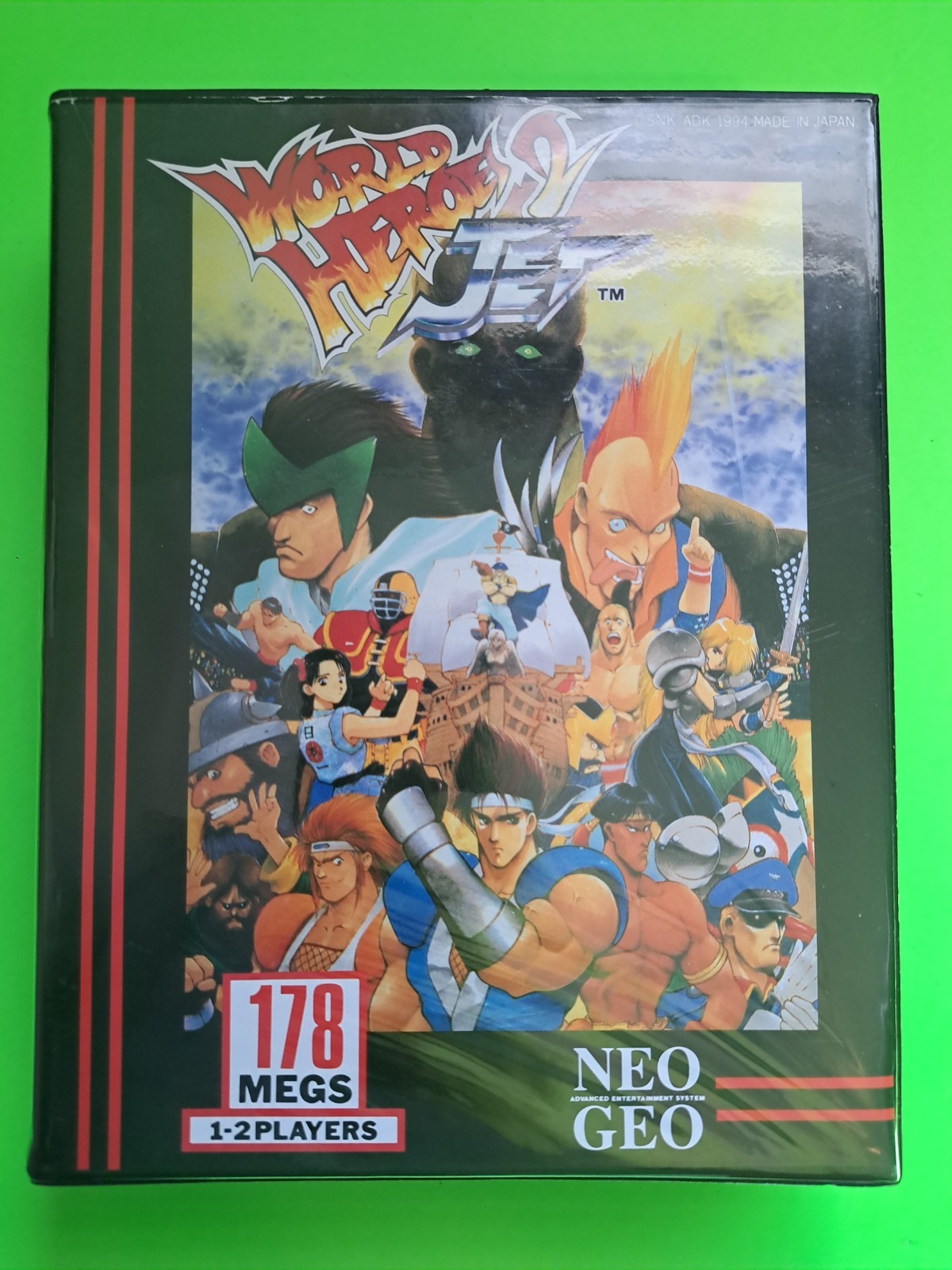 World Heroes 2 Jet Neo Geo AES Dog Tag Very Rare English USA Version