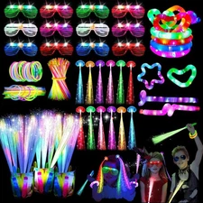 248PCS Glow in the Dark Party Supplies Glow Sticks Bulk Party Pack, 12PCS Glo...