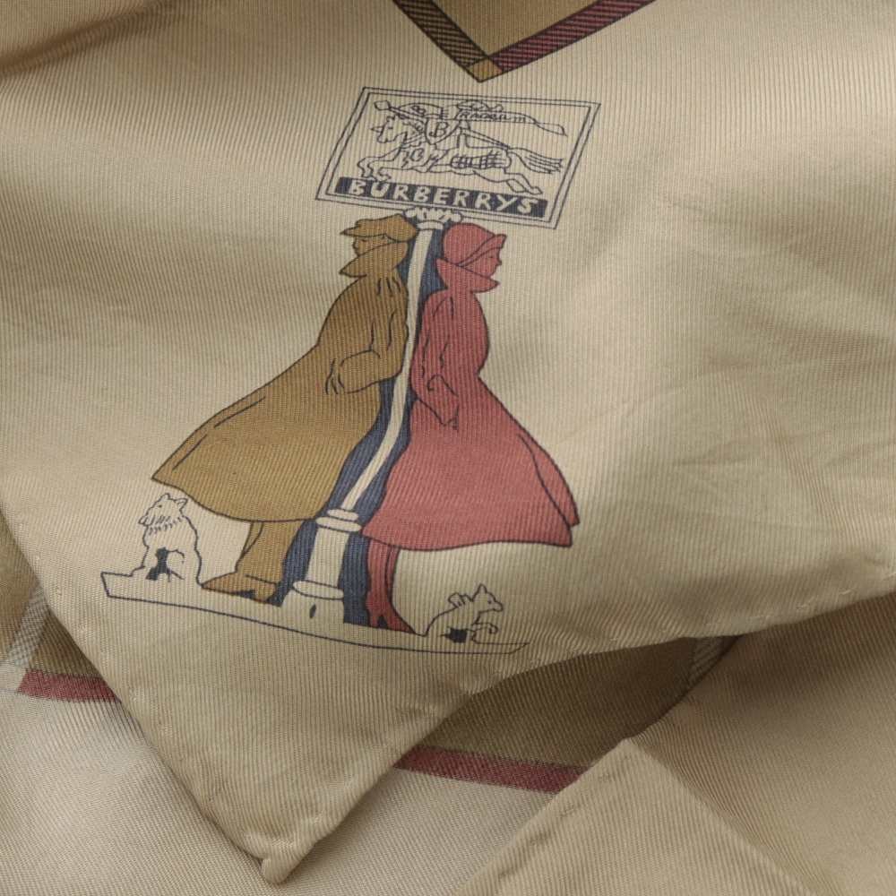 Burberrys Scarf Plaid Silk Brown /Yo25 Men'S Women'S Authentic thumbnail 4