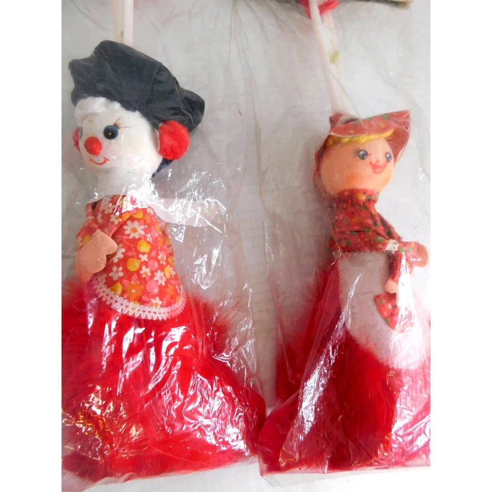 Mini plumero adornos navideños vintage Mar Lyn juego de 2 nuevos Foto 3 de 4