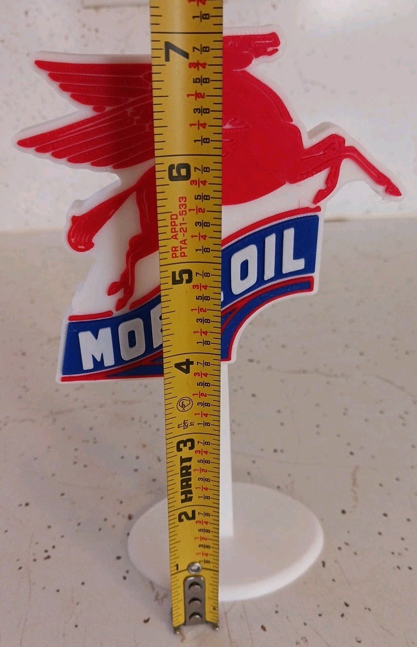 Mobil Oil/Gas Flying Red Horse Pegasus Miniature 3d Printed Replica ...