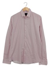 ALDO CONTI Herren Business Hemd Rosa Geometrisch Langarm Gr. 50 L