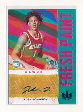 JALEN JOHNSON 2021-22 PANINI COURT KINGS FRESH PAINT SAPPHIRE RC AUTO 25/25