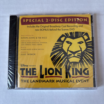 The Lion King Original Broadway Cast Recording CD + BONUS DVD (2009) NEW SEALED