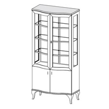 Klasyczna witryna szafka szafka witryny drewno salon kredensy komoda