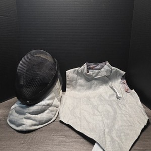 Absolute Fencing Gear CE 350 Foil Mask, SMALL, and RH Foil Lame Vest Size 34
