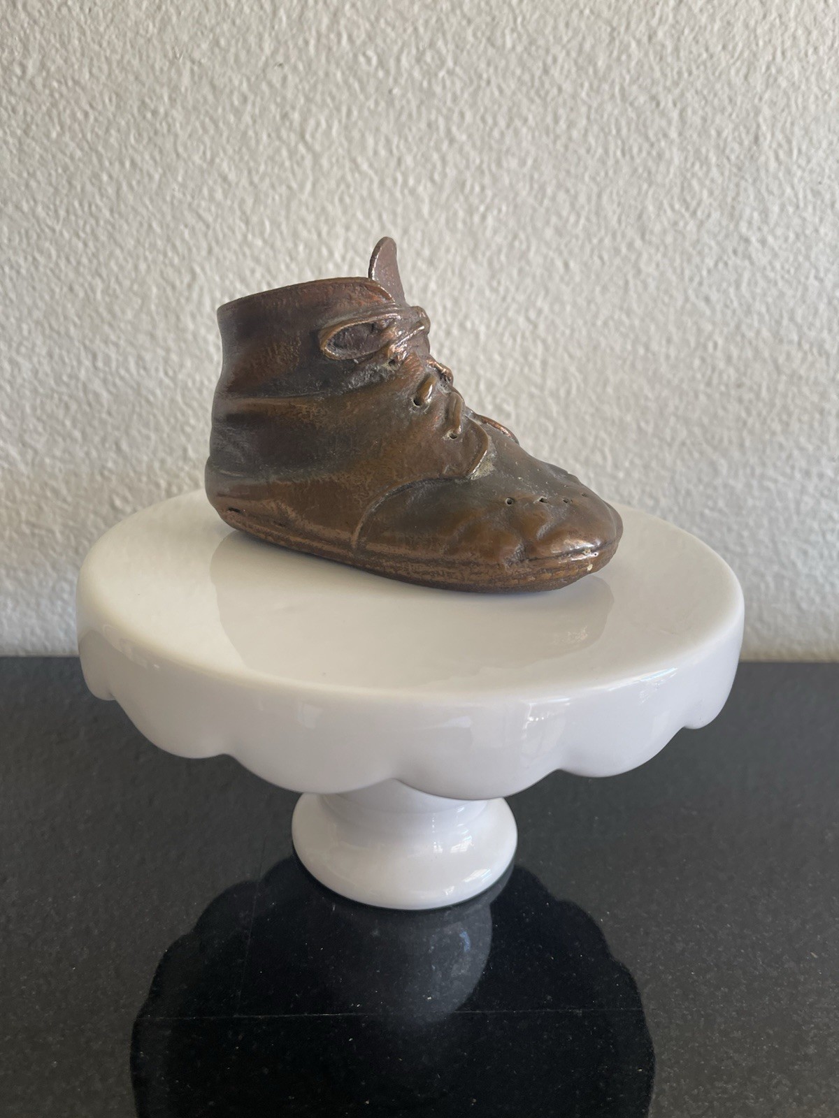 Vintage Bronzed Baby Shoe &ndash; Hand-Bronzed Keepsake Piece &ndash; Collectible Decor