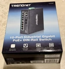TRENDnet 10 port Industrial Gigabit Poe+ DIN-Rail Switch - NEW