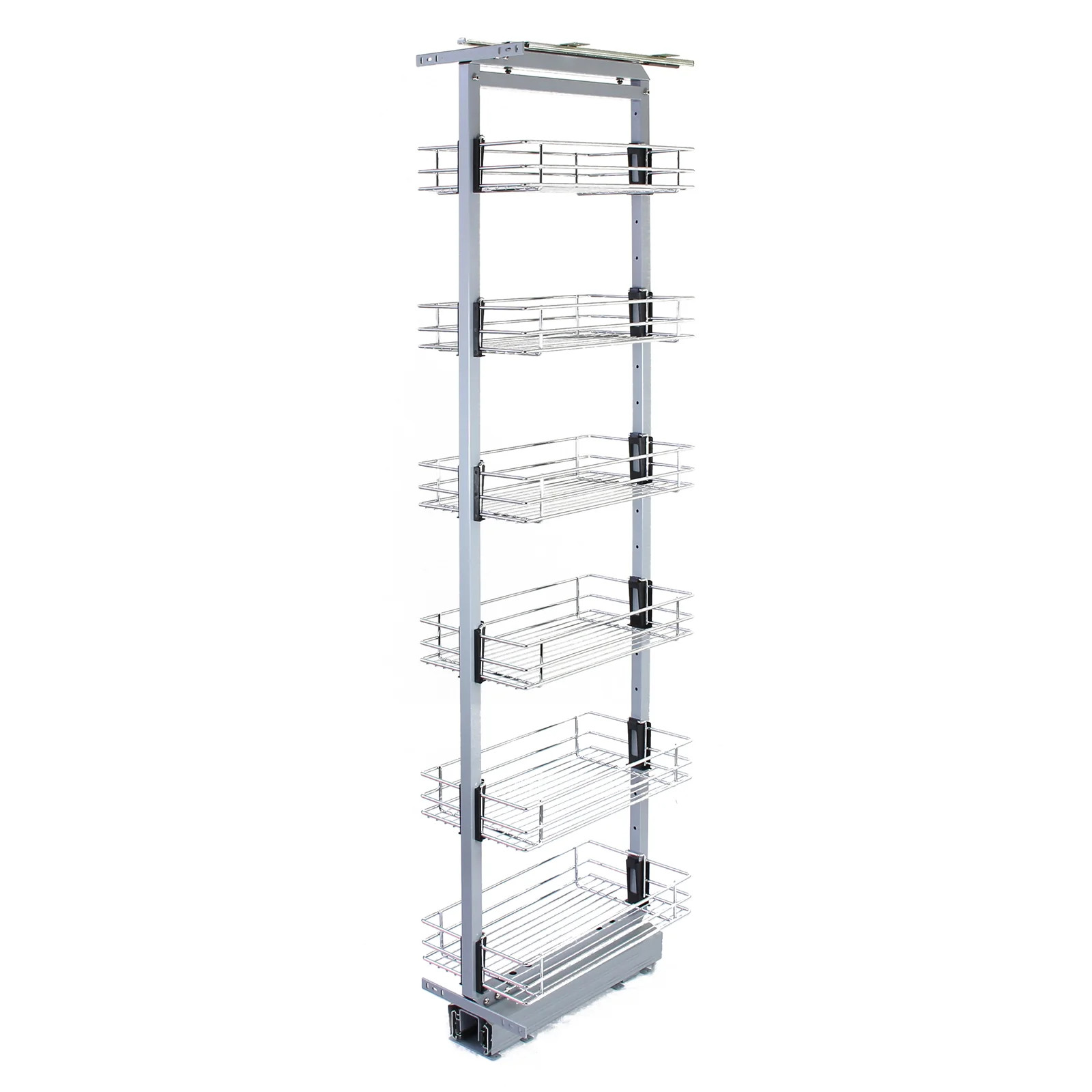 Garde-Manger Coulissant de Cuisine en Acier Inoxydable Haut de Gamme 220 cm