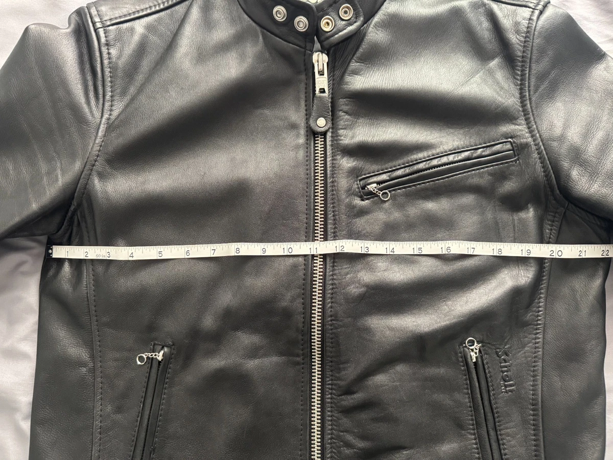 Chaqueta de cuero Schott Café Racer 6875 talla L para hombre