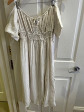 Faithfull the Brand  Stone Linen Dress 16-18