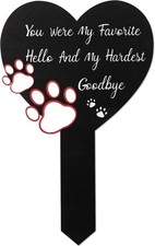 Pet Memorial Graves Markers for Dogs Cats, Pet Cemetery Headstones Decorations,