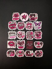 Emo Gothic Punk Vinyl Stickers Alt Scene Girl Skull Heart Butterfly Decals