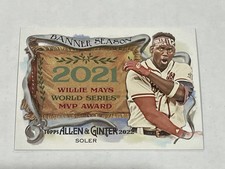 2022 Topps Allen & Ginter Baseball Banner Seasons - Jorge Soler - Atlanta Braves