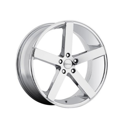 1 X Cavallo CLV-5 Nano Chrome 20X8.5 Blank 74.1 Hub 35 Offset Chrome Wheel Rim