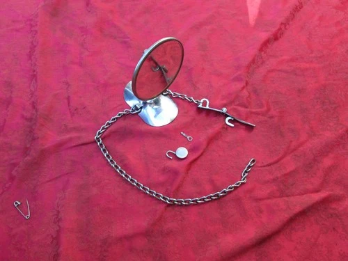 Vintage Chrome Car Auto Spare Tire Mount Side View Mirror with Lock