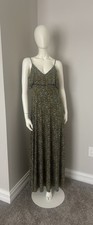 Michael Kors Black and Blue Floral Maxi Dress