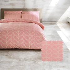 Orla Kiely Linear Stem Duvet Cover Set Super King Bubblegum Pink New Bedding Set