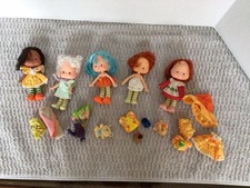 Vintage Strawberry Shortcake 5 Doll Lot And Accessories