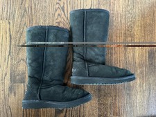 UGG Boots Black Girls 2 Tall Sherpa Lining